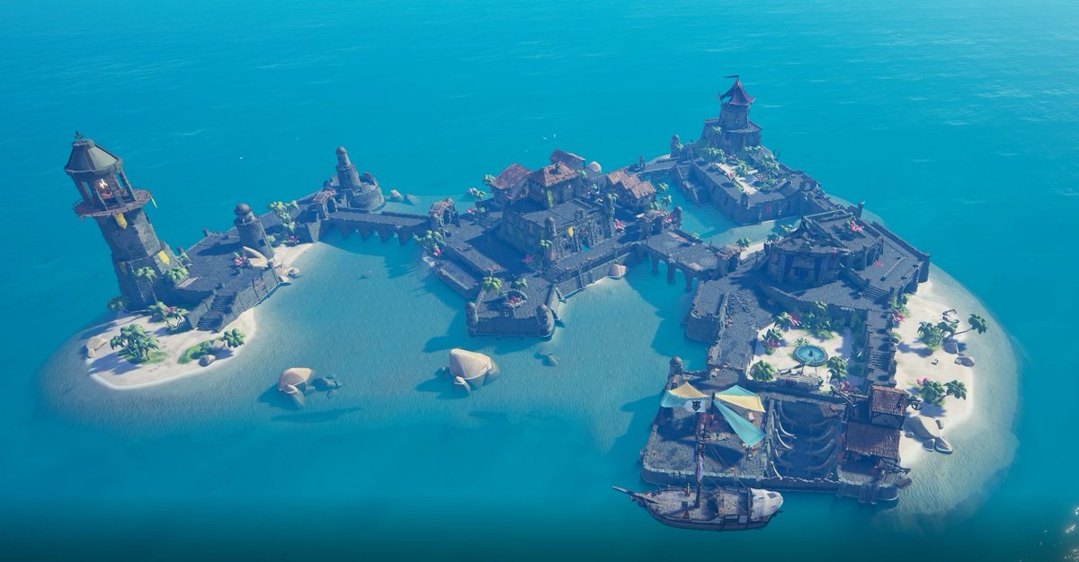 vanguardpirate's tweet photo. I made this small building to honor the inauguration of Port Merrick. This was the first island I found in the game, I helped save it from the reapers and I'm very proud of what it has become today. May Merrick be with you. @SeaOfThieves #BeMorePirate @Obsidian @GroundedTheGame https://t.co/58kwfoM5wo