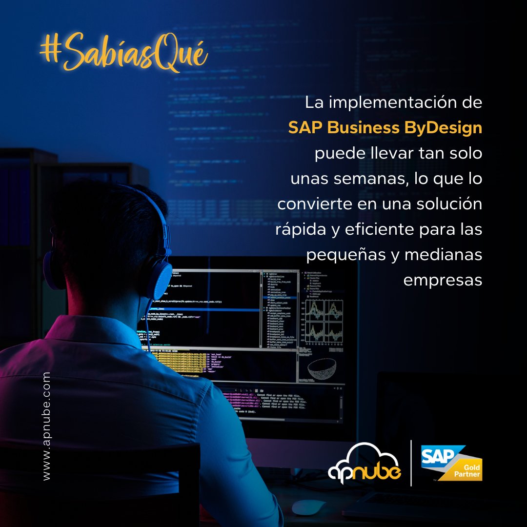 apnube's tweet image. ¡Rápida implementación, beneficios duraderos! Con #SAPBusinessByDesign, puedes disfrutar de una gestión empresarial completa en poco tiempo. Optimiza tus procesos y mejora la eficiencia. 
Pide una demo personalizada aquí 👉 bit.ly/ImpulsaElCreci…