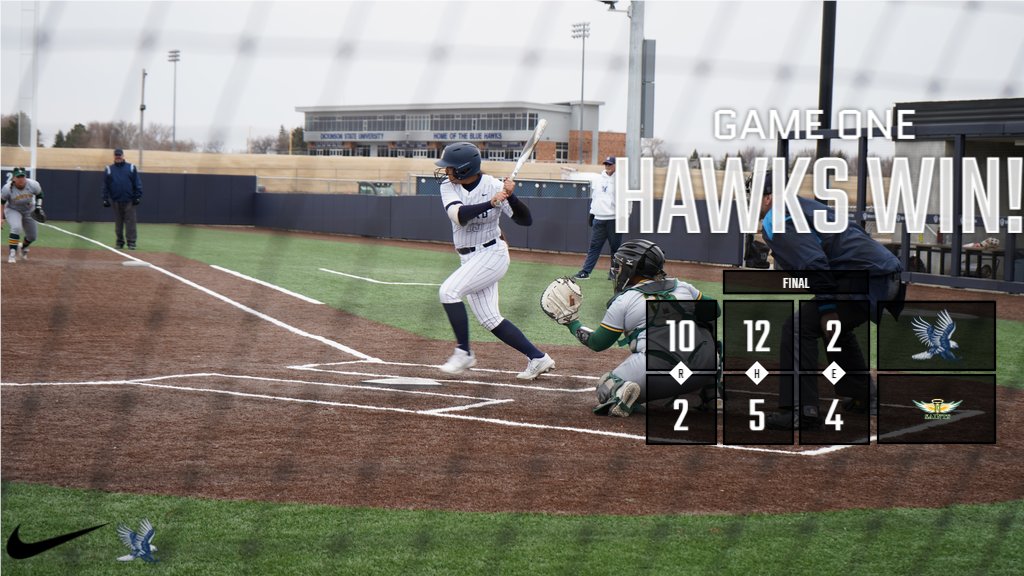 5 batters collect multiple hits as the Blue Hawks take game one!

Kappel - 7 IP, 2 R, 4K, 2-4, 2 RBI
Mitchell - 3-4, 2B, RBI