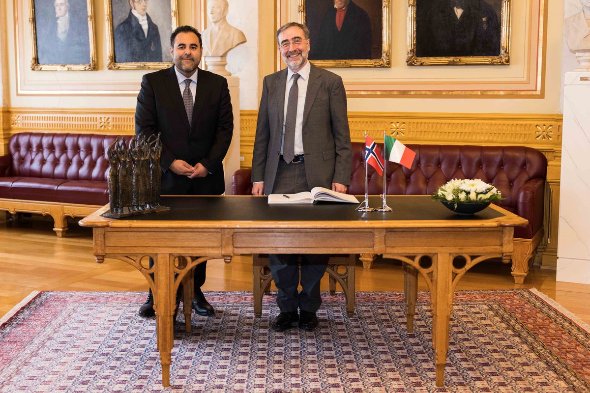 NicolettiStef63's tweet image. Today I had a cordial meeting with the President of the #Storting, @MasudGh . Fruitful discussion on the economic ties between Italy and Norway and in preparation of the forthcoming State visit of President Mattarella. Thank you, President Gharahkhani, for the warm welcome!