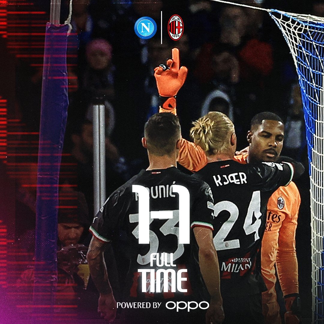 acmilanbr's tweet photo. ESTAMOS NA SEMIFINAL DA CHAMPIONS!!! ⭐️🔥

#NapoliMilan #UCL #SempreMilan @oppoitalia https://t.co/YZQoOXAPK8