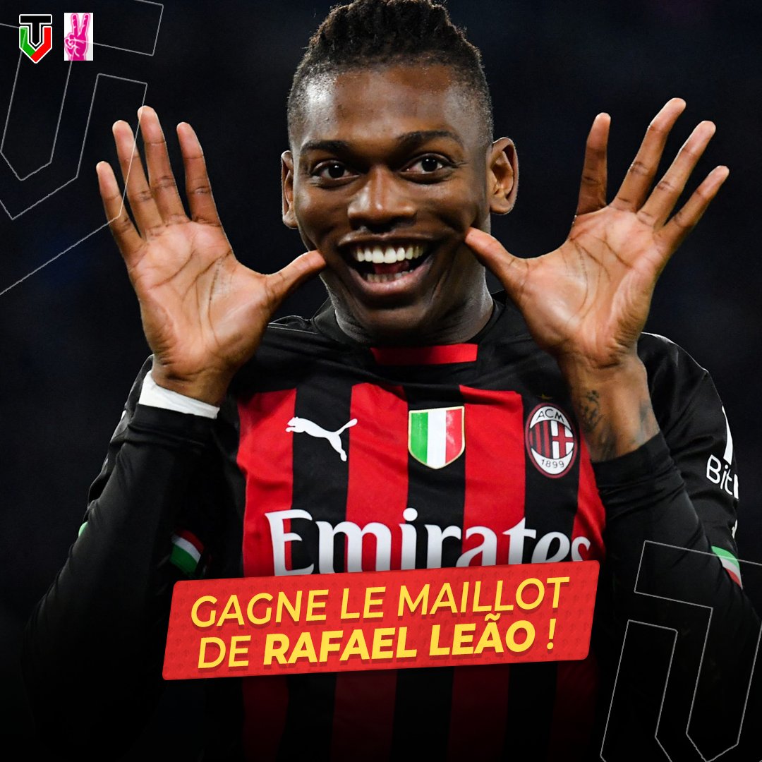 C'EST CADEAU ! 🎁

Pour fêter la qualif' de l'AC Milan en demis de LDC, VBet et Trivela vous offrent le maillot milanais floqué Rafael Leão ! 🔴⚫

Pour participer :
👉 RT ce tweet
👉 Follow <a href="/VBET_fr/">VBET France</a> et <a href="/Trivela_FR/">Trivela</a>

Le gagnant devra avoir un compte VBet : vbet.biz/Trivela-C1