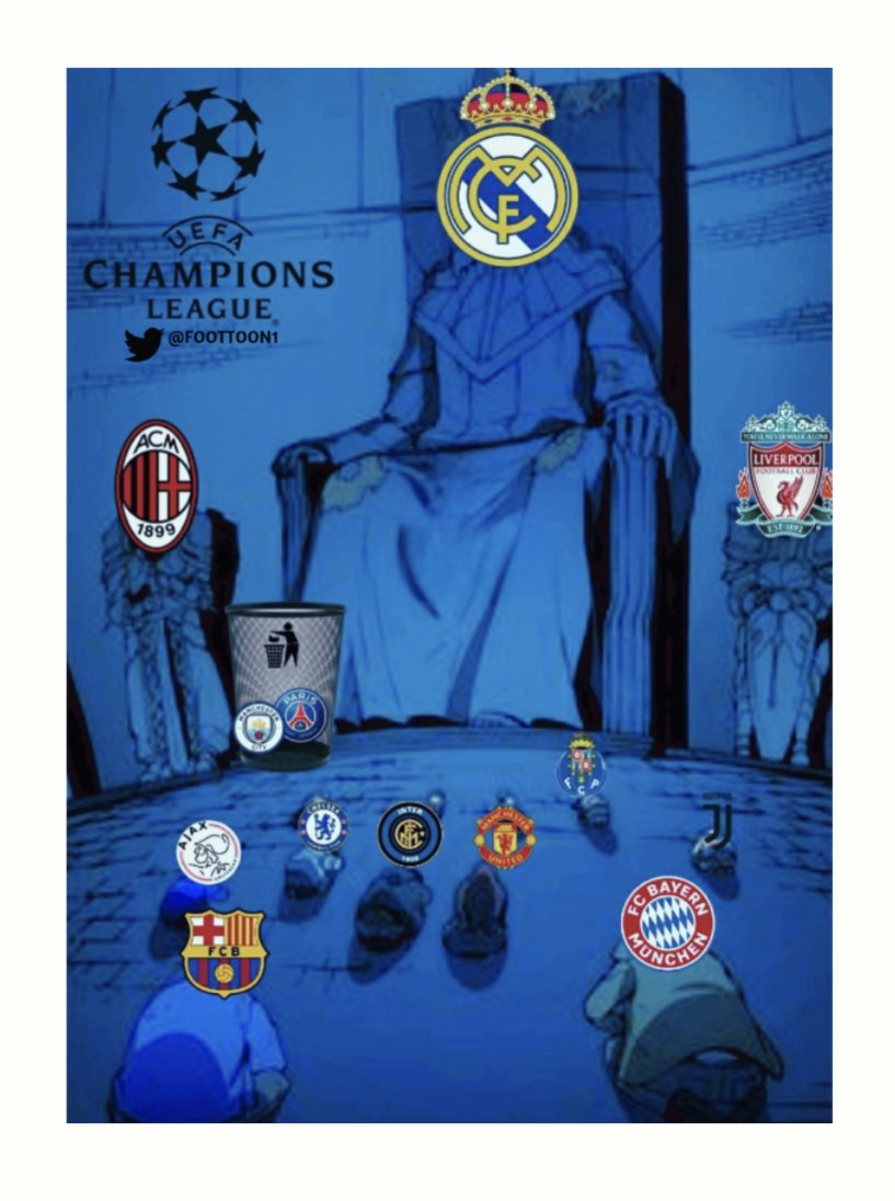 foottoon1's tweet photo. @realmadrid Real Madrid in the UCL https://t.co/KoeI0QScLc