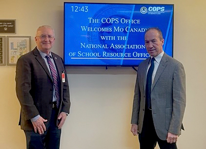 NASRO Executive Director Mo Canady spent the first part of this week in Washington D.C., meeting with the new director of the <a href="/COPSOffice/">COPS Office</a>, Hugh T. Clements. Discussions included several issues around SRO Training and our new COPS-funded training, Project Unite.