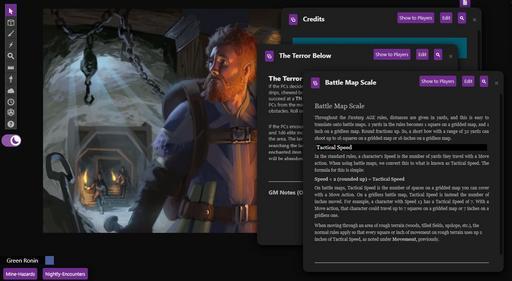 roll20app's tweet photo. ⚔️ The #FantasyAGE Call to Adventure Bundle @GreenRoninPub is available on Roll20! Get 2 standalone adventures (Choosing Night/Death in Freeport) + the complete Fantasy AGE Encounters Series, ready for your next adventures!

🎲 Grab it now and save 20%: https://t.co/Z5Bhs6wiac https://t.co/3yAxrwB2Kq