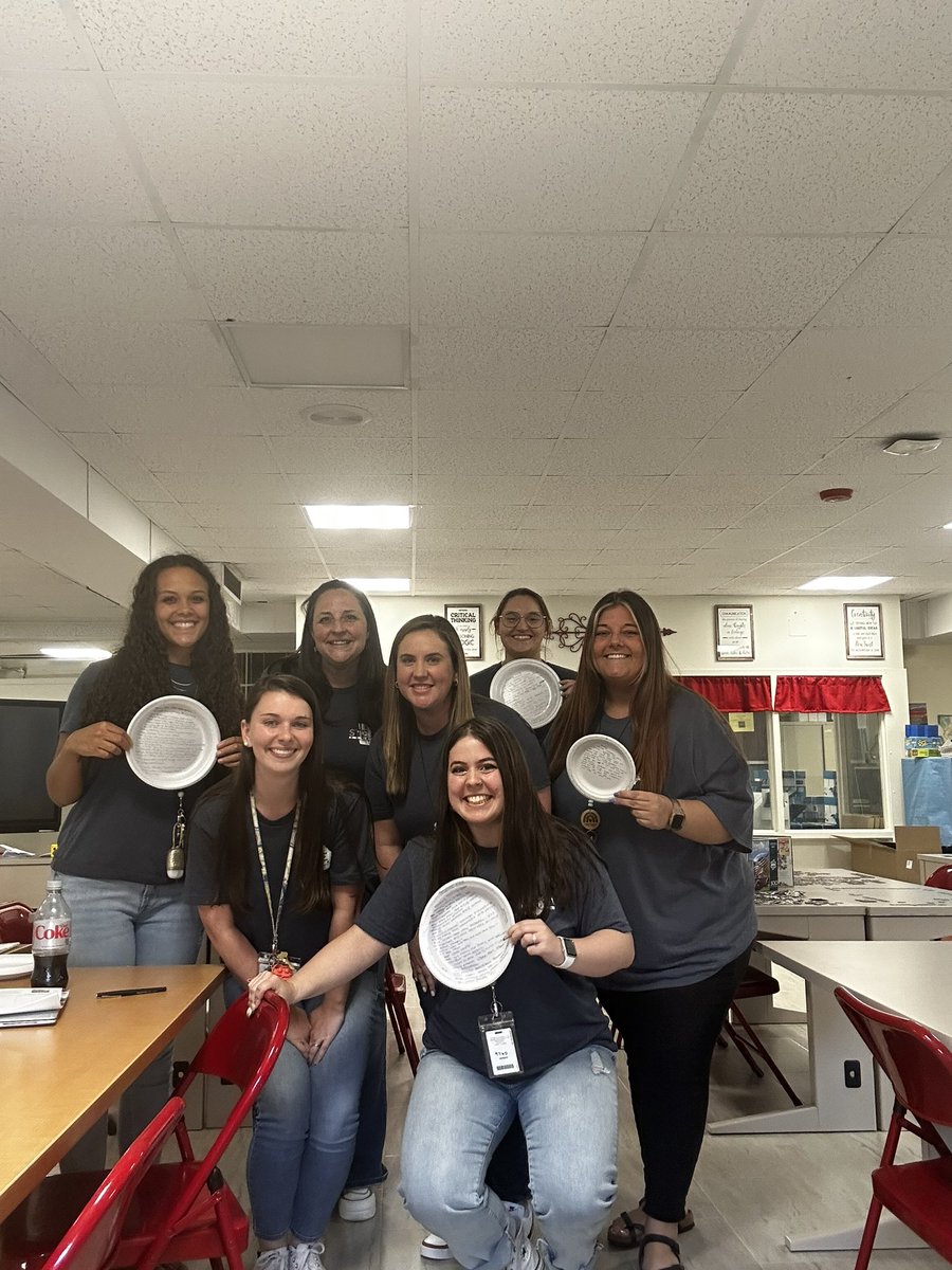 LaurenCaccavone's tweet photo. Our last NTIP meeting! We analyzed the reflect domain of the IF. We reflected on efficacy & the impact strategies had on learning. They wrote down everything “on their plate” this year, reflected on it, and classified it as keep, modify, or de-implement. #ccsdnewbies #reflect https://t.co/lAGPKbGTme