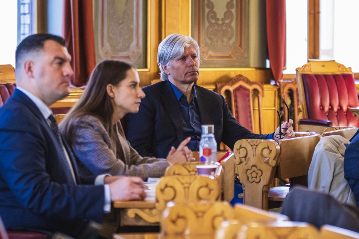 IRIglobal's tweet photo. In support of #Ukraine and #Moldova's path to energy independence, @IRIglobal, @LRSeimas, the Institute of European Right, and @Stortinget discuss the way forward to advance a regional approach to energy security. #BEIPTI @NEDemocracy https://t.co/050LLZymzw