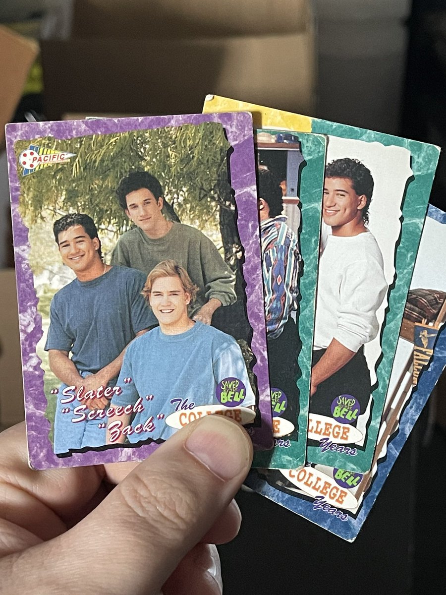 adamundefined's tweet photo. I found my Saved by the Bell trading cards. #SpringCleaningFinds https://t.co/cKZj4mBaue