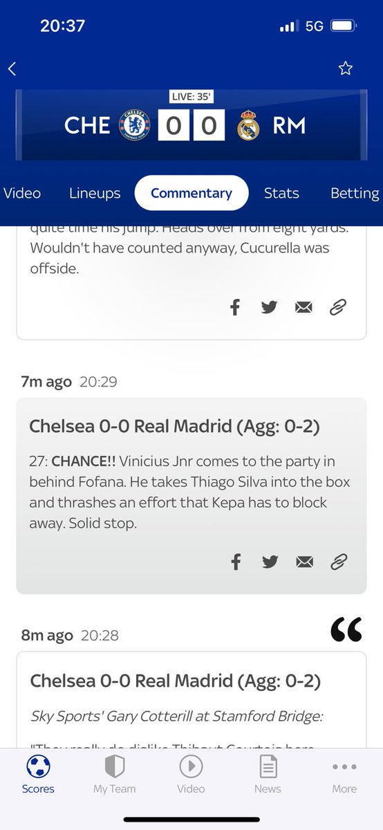 AaronBuckley5's tweet photo. @SkyBetHelp this needs paying out, vinicius had a clear shot on target, the free kick given was nothing to do with him being offside, ridiculous again @SkyBet robbing customers https://t.co/4M7bGX5VRR