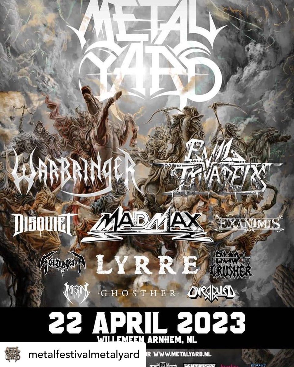 This Saturday it’s party time again! This time <a href="/metalyardnl/">Metalyard</a> at <a href="/willemeenarnhem/">Willemeen</a> 🤟🏻🤟🏻🔥🍻

Tickets available at: willemeen.stager.nl/web/tickets/11…