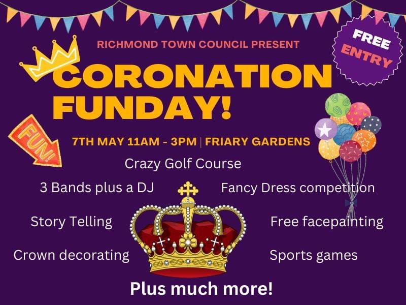 We’ll be performing at The Coronation Funday on 7th May… come along and enjoy the fun.