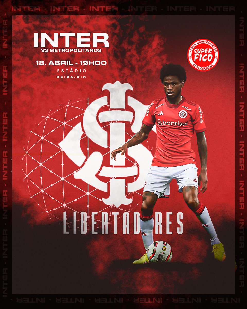 DIA DE INTER 🇮🇩🔥

Libertadores 2023 

<a href="/scinternacional/">Sport Club Internacional</a> x @metropolitanosfc 

⚪️🔴 VAMO VAMO INTER! 

#SuperFico #SuperFico1977 #SempreAoLadodoInter #SportClubInternacional #TorcidaOrganizada #Libertadores2023  #VidadeTorcida