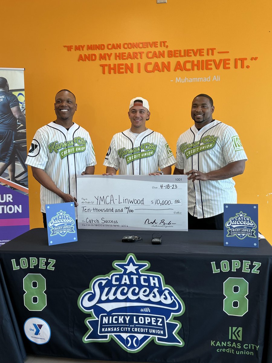 KCCreditUnion's tweet photo. Exciting things happening today at the Linwood YMCA with Kansas City Credit Union, @KansasCityYMCA and Nicky Lopez of the @Royals! We are excited for year two of the Catch Success Program!
Learn more here — https://t.co/al4FARDq3o
#kccreditunion #kccu #ymca #catchsuccess https://t.co/HKIfqzFCxN