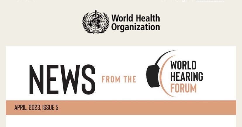 ShellyChadha1's tweet image. Read the latest @WHO #hearingcare newsletter bit.ly/3GT12Jo
Read inspiring stories of World hearing forum Changemakers, get updated on WHO’s latest actions in this field and much more. 
@AlarcosC @MikkelsenBente_ @chitra_chander 
@makelistenings1