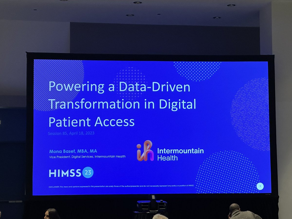 drewjs247's tweet photo. Last seminar for today. A real key aspect of digital transformation understanding the benefits and also at times the negatives for patient access. #HIMSS #HIMSS23 #patientaccess #digital #transformation https://t.co/y4l7PnfCVB