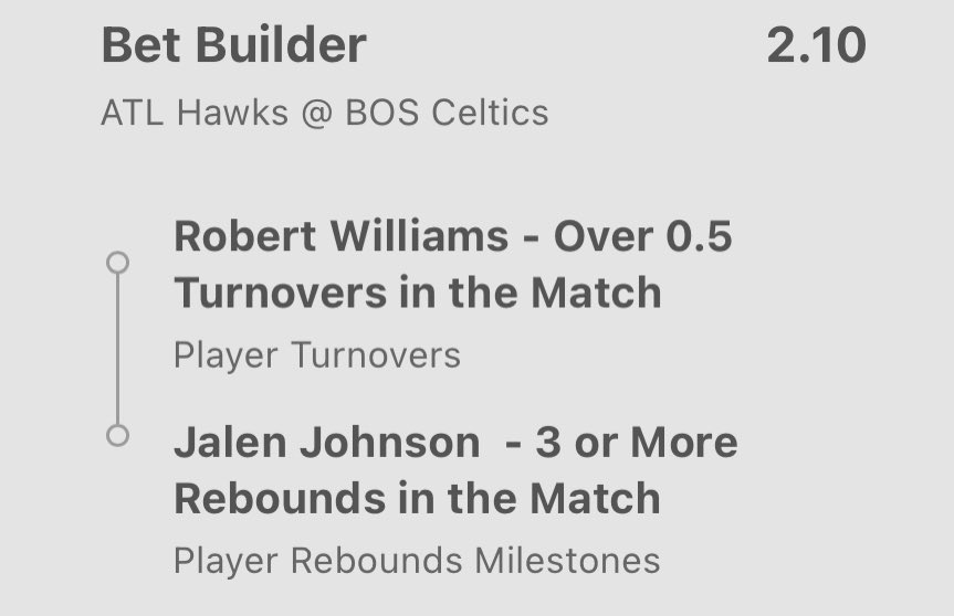 Savvvo7's tweet photo. 🇺🇸ATL Hawks vs BOS Celtics

💰1.5u

RW - had 1+ TOV in 24/36 this season, and in 9 straight. Had 2 vs Hawks last game. 

Johnson - had 3+ REB in 48/72 this season (67%) and in L12/13 games. 

#GamblingTwitter #NBA https://t.co/1UDS9WiEfW