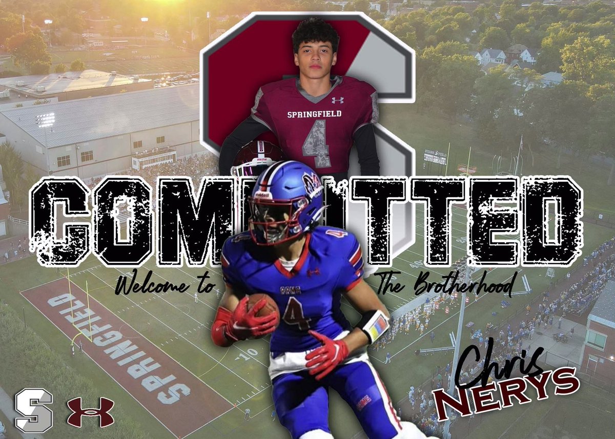 chris_nerys's tweet photo. I am blessed to announce that I will be continuing my academic and football career at Springfield College!! Thank you to my family, coaches, and teammates these last 4 years. #GoPride https://t.co/Hgwc6fXZb9