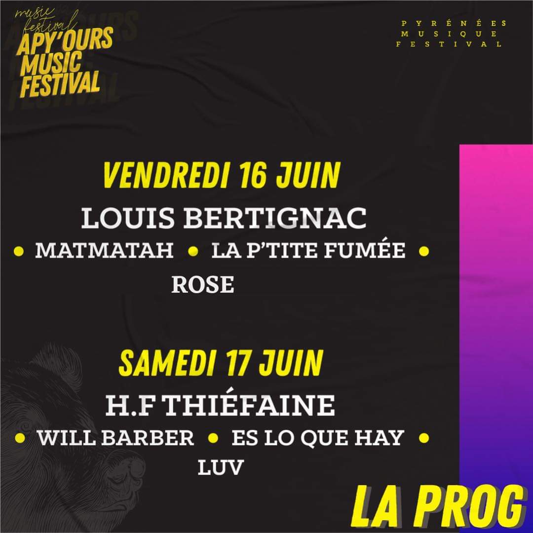 Spehis's tweet image. Sympathique programmation pour la 1ere édition de l&apos;Apy&apos;Ours à Montrejeau #Comminges