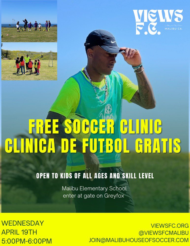 Friendly reminder from your favorite academy’s favorite academy… FREE training tomorrow! ViewsFc ⚽️🌴☀️ viewsfc.org