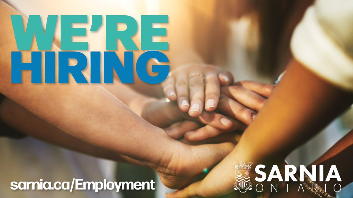 Sarnia_Ontario's tweet photo. Team Sarnia is hiring. We’re providing competitive compensation alongside the chance to work to advance your community.

Positions include:
👉Procurement Specialist
👉Planning Technician
👉Forestry and Horticulture Supervisor
👉And more

Learn more at https://t.co/LubYBqflxA https://t.co/kYdOkexHcJ