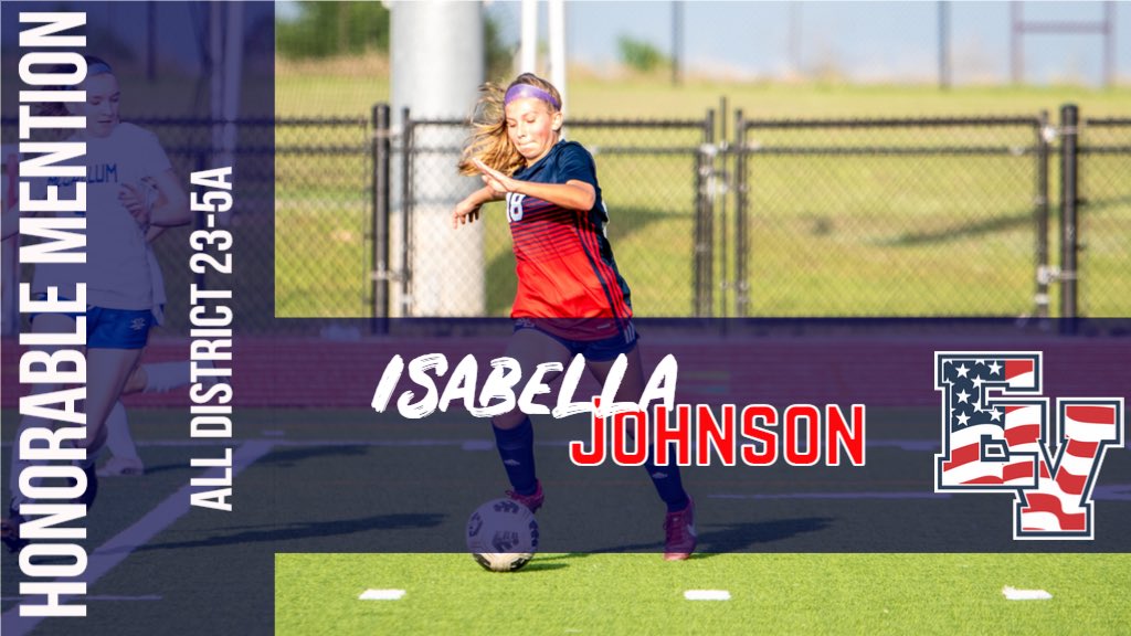 ⭐️HONORABLE MENTION⭐️ Freshman Isabella Johnson came in and put in work!! She finished the season with 2 goals!🔥 We’re excited about her future as a Patriot!! Congrats Isabella! We are so proud of you!! 📸: @ev_patriotnation