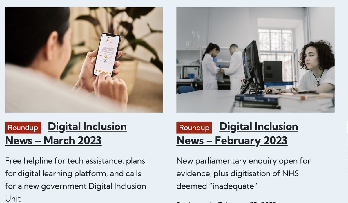 In case you missed it: 

💫 A round-up of digital inclusion news is added to our toolkit each month 💫

#digitalinclusion #technews #localgov #localdigital #tech4good #digitalpoverty