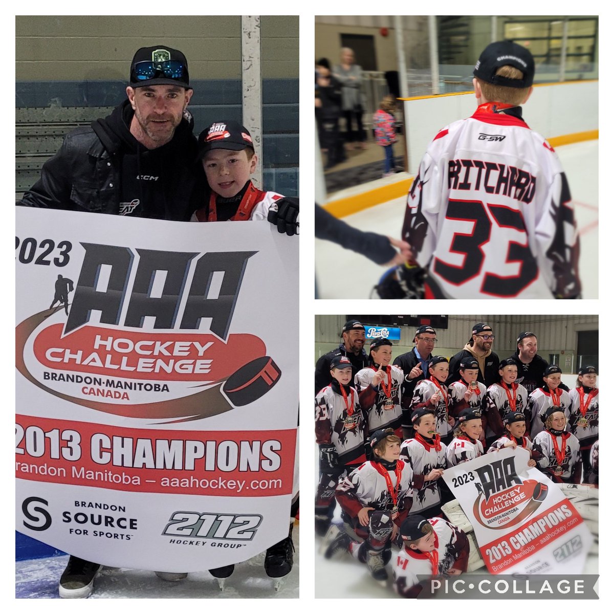 tweetsmgee81's tweet photo. 9 Goals and a Broken Collar bone in 6 undefeated games for the this guy and his great group of buddies Congrats on the Championship Pembina Valley Heat!!! https://t.co/CrPIwruocY