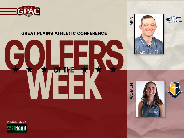 GPACSports's tweet photo. GOLF: Week 12 Honors - (Men) Drew D'Erocle of @cunebulldogs and (Women) Kelsey Heath of @MMULancers.

Complete Release:
https://t.co/SywUuiH9Ha https://t.co/o3rRM4XaDL