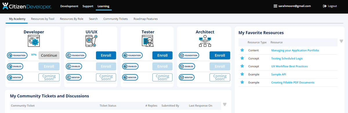 CitzenDeveloper's tweet image. Our online Academy provides comprehensive training and education for our full stack #nocode #developercommunity. Discover the skills and knowledge needed to build sophisticated enterprise applications.
Sign up for your free trial today! bit.ly/416kYR0
