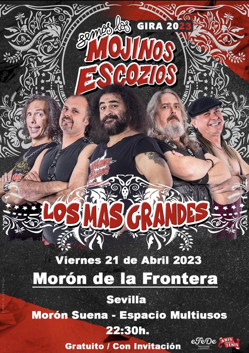 🤘🏼 Esta semana, estaremos en Morón de la Frontera (Sevilla)!

📅 Viernes 21 de Abril 2023
🌍 Morón de la Frontera (Sevilla)
📍 Espacio Multiusos 
⏰ 22:30h.

“Semos Los Más Grandes”.

#SemosLosMasGrandes2023
#LosMasGrandes 
#MoronDeLaFrontera

#ChichoEterno
#AlbertusEterno