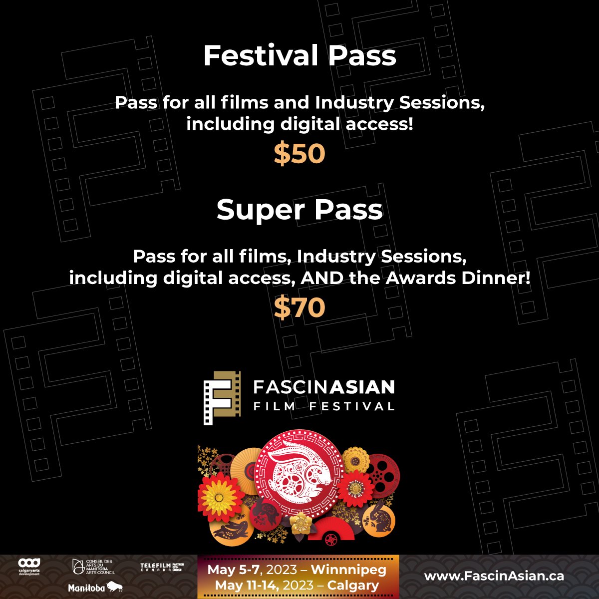 FascinAsianFF's tweet photo. 𝐅𝐚𝐬𝐜𝐢𝐧𝐀𝐬𝐢𝐚𝐧 𝟐𝟎𝟐𝟑 Full Festival Schedule &amp; Box Office - NOW OPEN!!!

𝐖𝐈𝐍𝐍𝐈𝐏𝐄𝐆 : May 5 - 7

👉 More details &amp; get your tickets: https://t.co/33E45Vfcy7

#fascinasianfilmfestival #filmfestivalcanada #filmfestival #Asianfilmfestival #winnipegfilmfestival https://t.co/VT9j9NGvuO