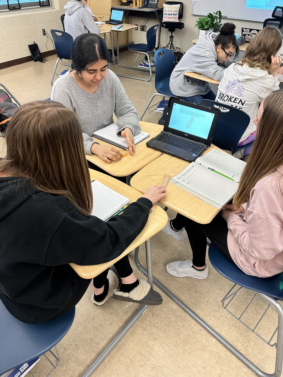 MissMWolfe's tweet photo. It’s been a while, but math has been so fun lately! We’ve made triangles out of spaghetti noodles to figure out what creates a triangle and non-triangle and have created triangles to build knowledge on how many degrees make up a triangle. @TeaysValleyWest @CPMmath https://t.co/2P3EOg8AL5