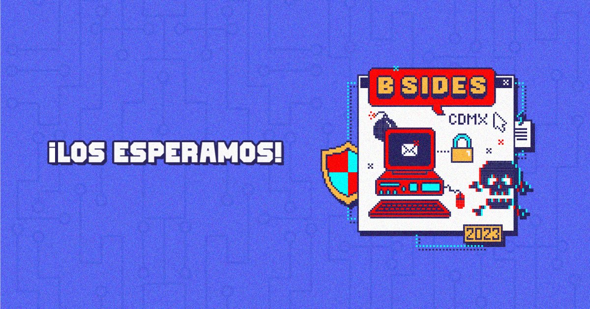 bsidescdmx's tweet image. Recuerden que los esperamos en el Universum, Museo de las Ciencias de la UNAM este viernes 14 de Julio de 2023.

¡Entrada libre a conferencias y talleres!
¡CFP abierto!
.
.
.
#bsidescdmx2023 #infosec #cybersecurity #securitybsides @SecurityBSides @cfp_time @infosec_cfp