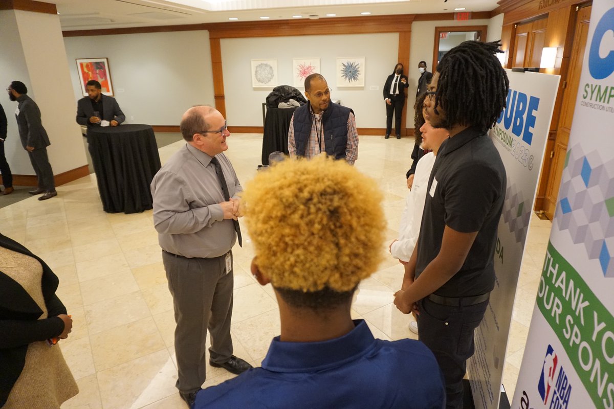 greaterCLEcc's tweet photo. Five 12th-grade students from #GCCC partner districts had the opportunity to participate in a pilot engagement at the @GCPartnership CUBE symposium today. All valued this opportunity! 
#construction #utilities #equity #careerexploration #networking @ClevelandBuilds https://t.co/5K06MRZ86l