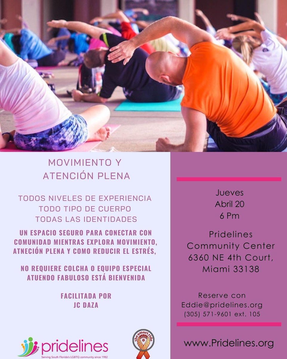 Pridelines's tweet photo. 📢 Attention all #yoga lovers! 🧘‍♀️🧘‍♂️

Starting April 20th, we are excited to announce that we will be hosting a weekly yoga class every Thursday from 6:00-7:00 PM! 🎉🎉

All Bodies Welcome!

#miamievents #yogaevents #eventsmiami #lgbtq #relax #unwind #decompress #miami #gaymiami https://t.co/BgDWmz9leX
