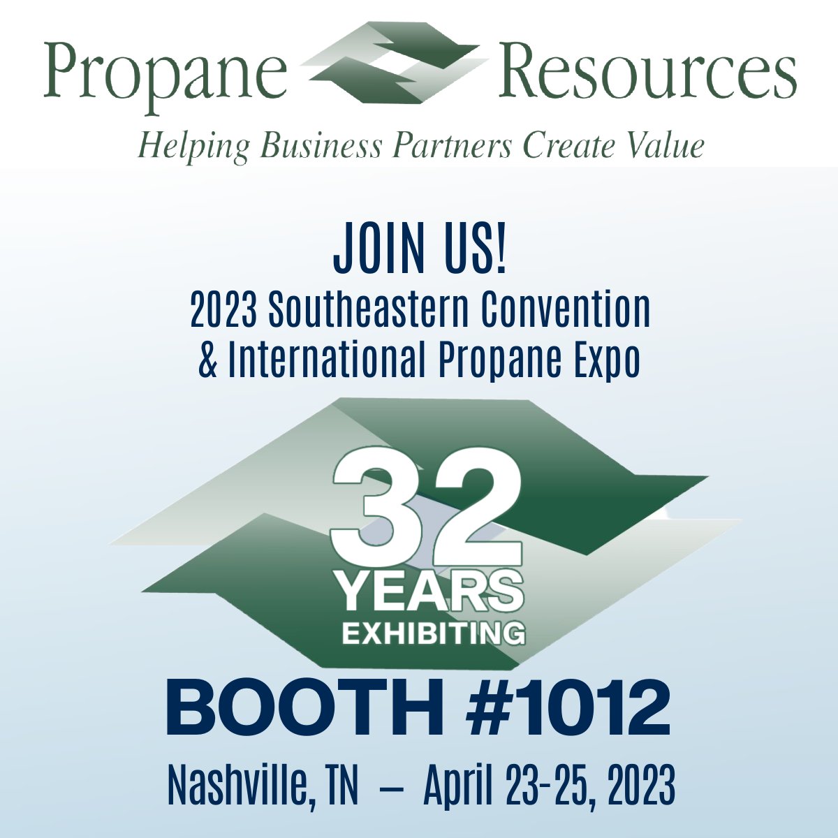 PropaneResource's tweet image. Attending this year's Propane Expo? Stop by Booth 1012. Propane Resources reps will answer questions about supply/risk management, business sales/vals, and marketing. To set up a time to meet, email prinfo@propaneresources.com or call us at 913-262-8345. See you in Nashville!