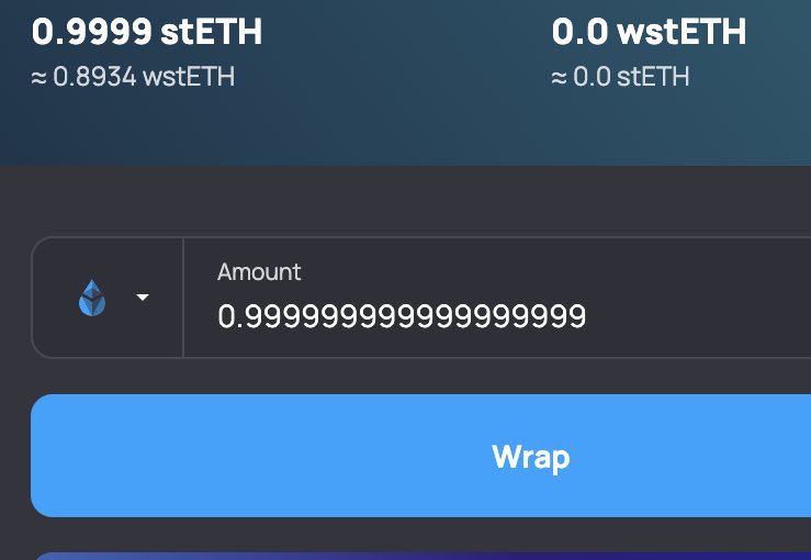 I’ve always wanted to have Exactly 1ETH Staked in a wallet, so I grabbed the calculator estimated on the gas and the transaction and

Epic fail ? or Epic! <a href="/LidoFinance/">Lido</a> 

#stETH #Ledger #Lido