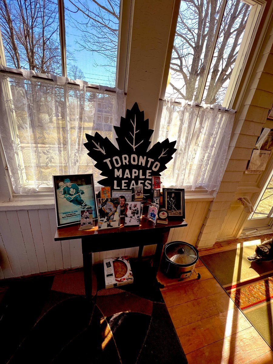A peak at Jim Barbz 2023 <a href="/MapleLeafs/">Toronto Maple Leafs</a> playoff shrine.