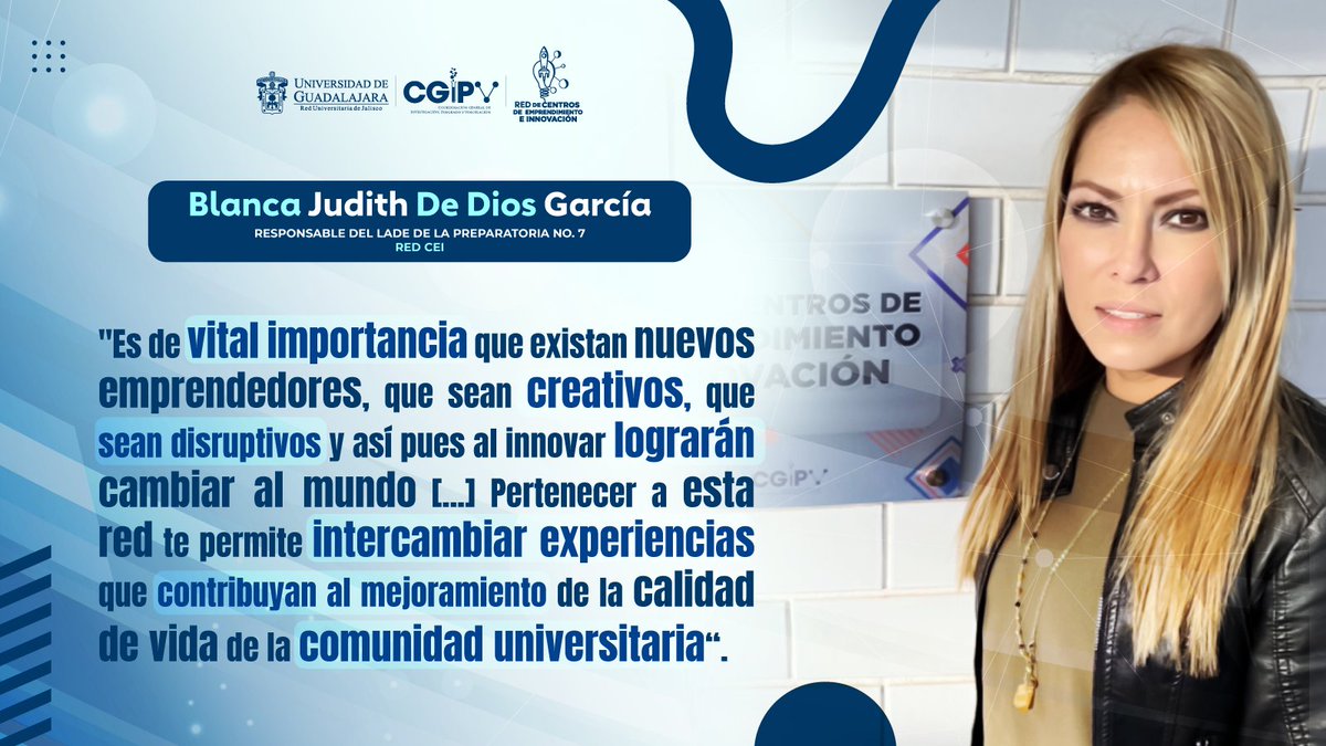 vaai_udg's tweet image. 👩🏼‍🏫Blanca es maestra en Finanzas por el @CUCEA_OFICIAL  dirige actualmente el #LADE de la @GPrepa7. Para ella, el emprendimiento no solo consiste en generar empresas sino también en generar impacto social que cambie vidas.

#DíaMundialDelEmprendimiento