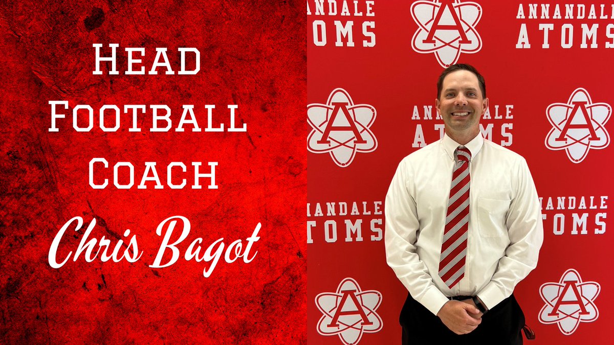 Annandale High School is thrilled to announce its next head football coach!  Next season starts today! #AtomNation