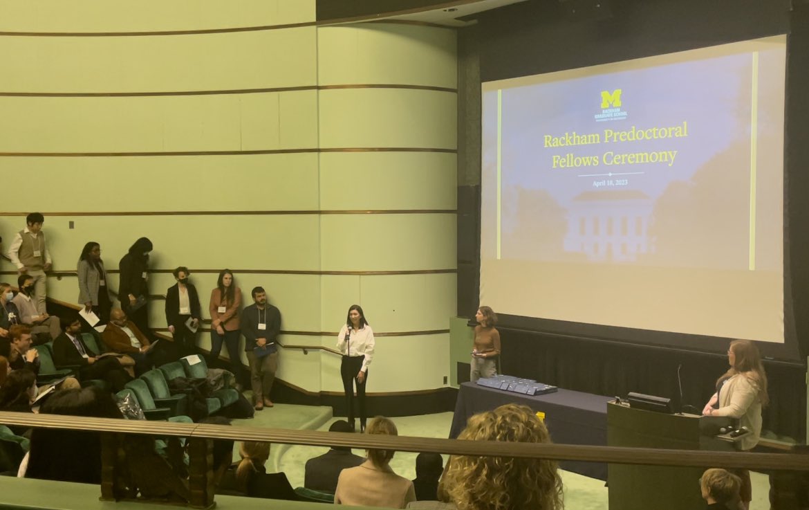 ShanBao2's tweet photo. Big Congrats to #Dania Ammar, my PhD student on receiving the #umRackhamGraduateSchool Predoctoral Fellowship! Well deserved! https://t.co/WLh2bMrkXu