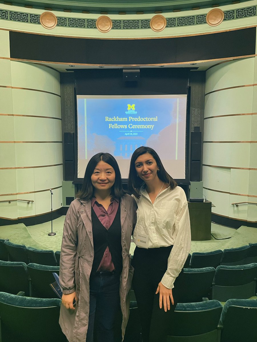 ShanBao2's tweet photo. Big Congrats to #Dania Ammar, my PhD student on receiving the #umRackhamGraduateSchool Predoctoral Fellowship! Well deserved! https://t.co/WLh2bMrkXu