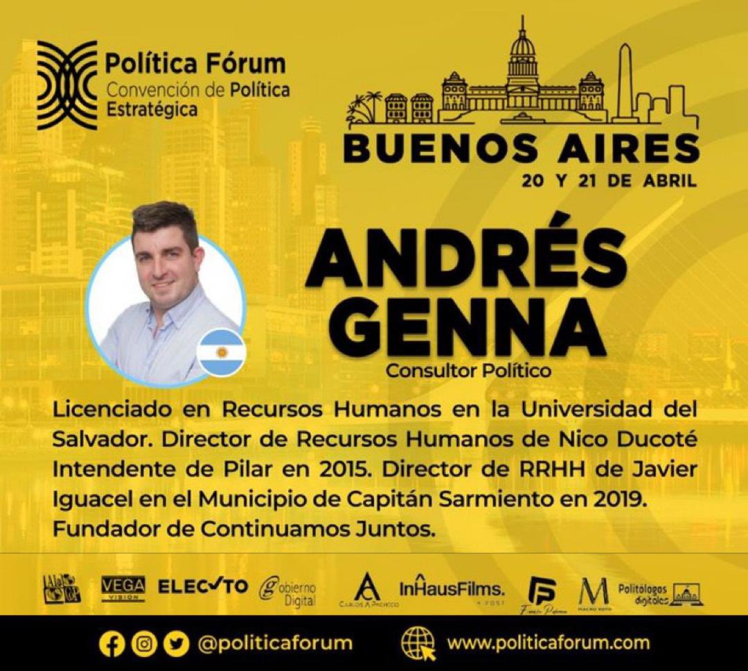 AndyGenna's tweet photo. ¡Este viernes voy a estar exponiendo en Política Fórum, convención internacional de política estratégica!

Es un honor para mi haber sido invitado y poder participar como expositor junto a este panel de oradores prestigiosos. 

@politica_forum 🙌🏽 https://t.co/S6UaE0jGwR