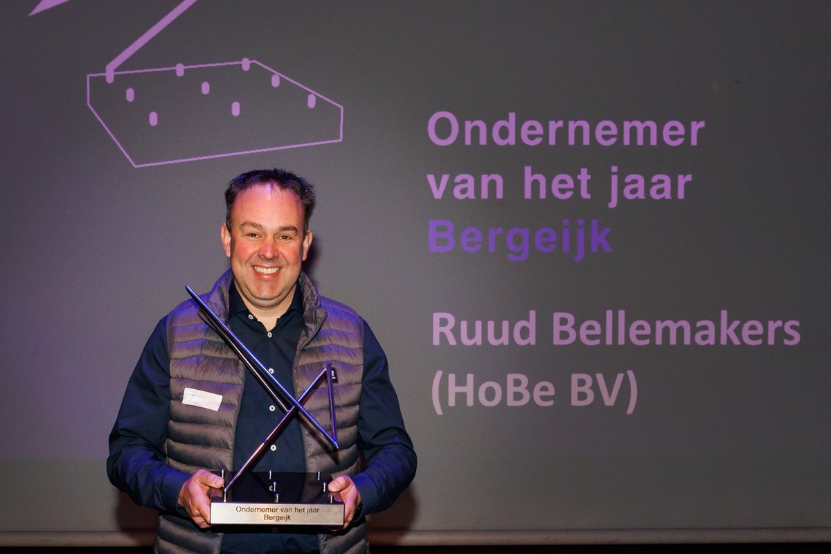 Op dinsdag 18 april is Ruud Bellemakers (HoBe BV) uit Luyksgestel, tijdens de jaarlijkse ‘Ondernemers Contact Bergeijk’, uitgeroepen tot Ondernemer van het Jaar.