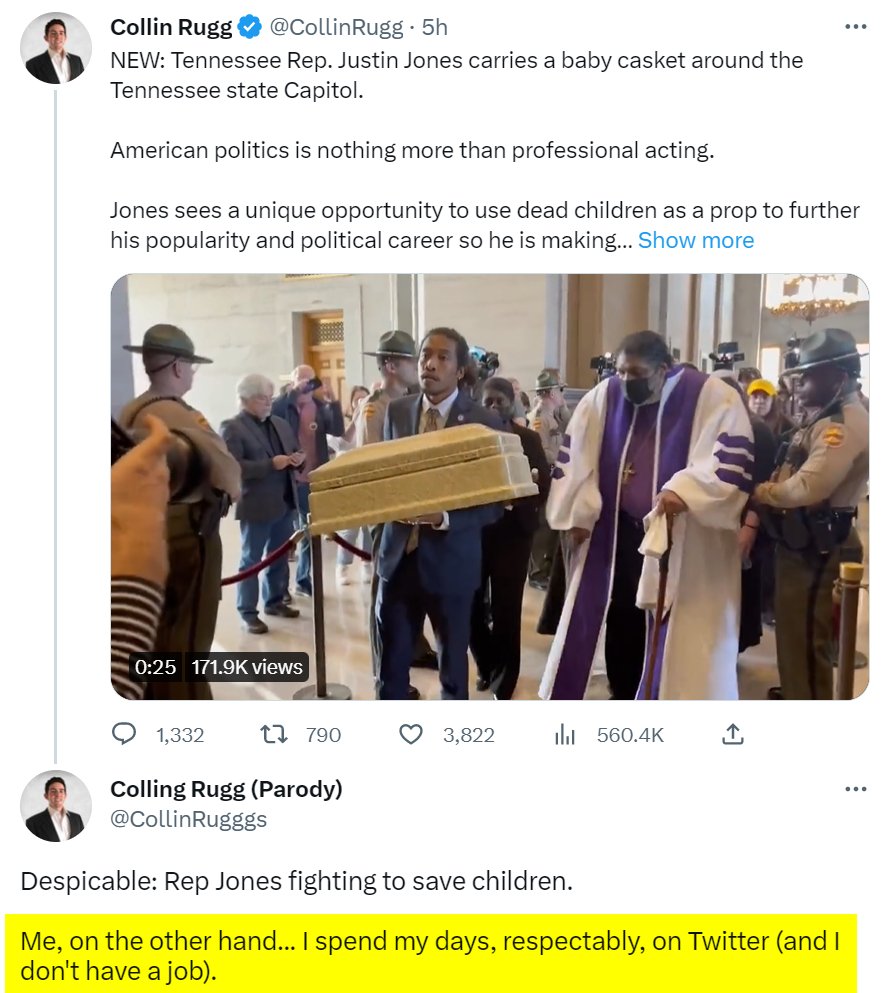 Collin Rugg Conservative Colling Rugg (Parody) (@CollinRugggs) / Posts / X