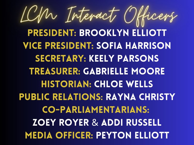 Congratulations to our newly elected 23-24 Officers!