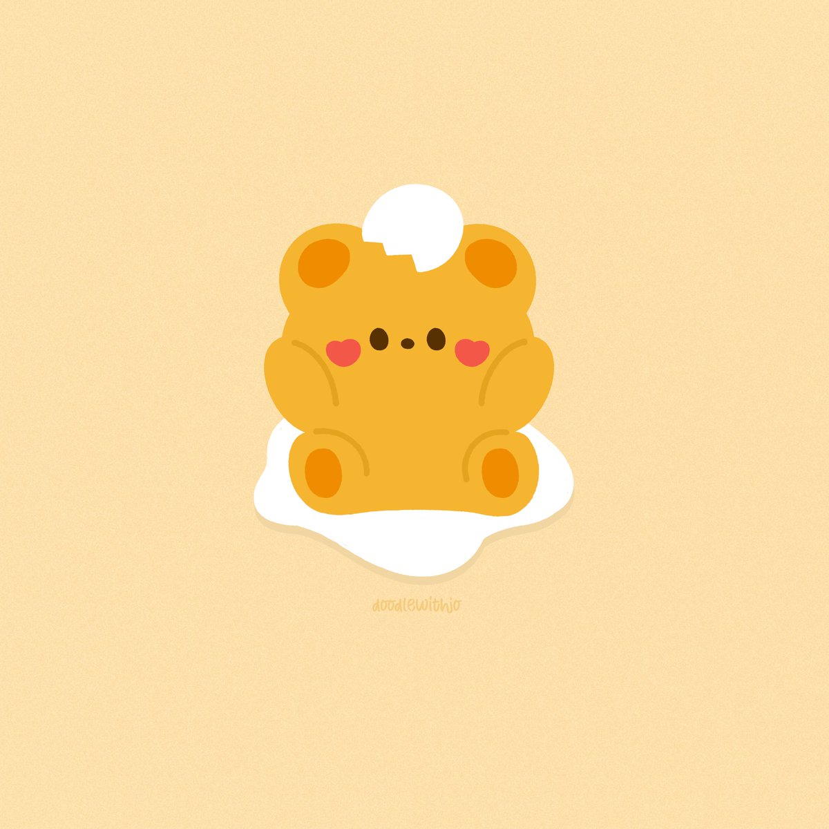 You’ve met Gudetama, have you met an egg yolk bear? 🐻🥚

#イラスト