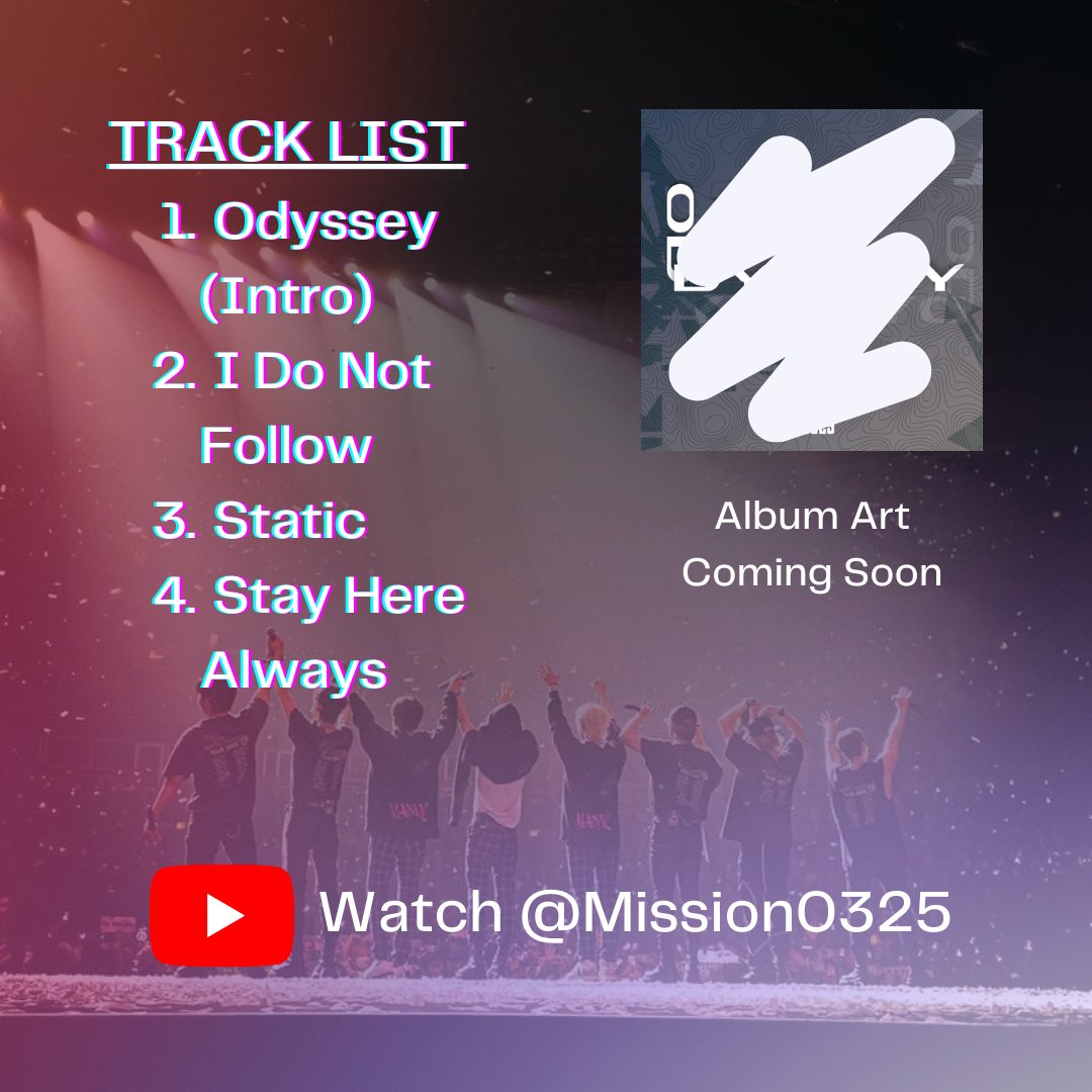 mission0325_'s tweet photo. 📻STATIC D-1📻

Stays, thanks for waiting so patiently! The LAST song on Odyssey is coming out tmrw… &amp; it was the first song we wrote. Stay tuned for noon CST!

#mission0325 #newmusic #straykids #skz https://t.co/NdMnhlDGLC