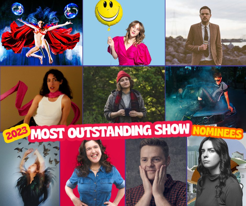 We're so happy to also announce the nominees for the Most Outstanding show are...

- <a href="/Talldarkfriend/">Jordan Gray</a> 
- @gilliancosgriff 
- <a href="/guywilliamsguy/">Guy Williams</a> 
- Hannah Camilleri
- <a href="/lauradaviscomic/">Laura Davis</a> 
- <a href="/leoistired/">leo reich</a> 
- <a href="/lizkingsman/">Liz Kingsman</a> 
- @josierones 
- <a href="/TomCBallard/">Tom Ballard</a> 

micf23.au/AwardNominees