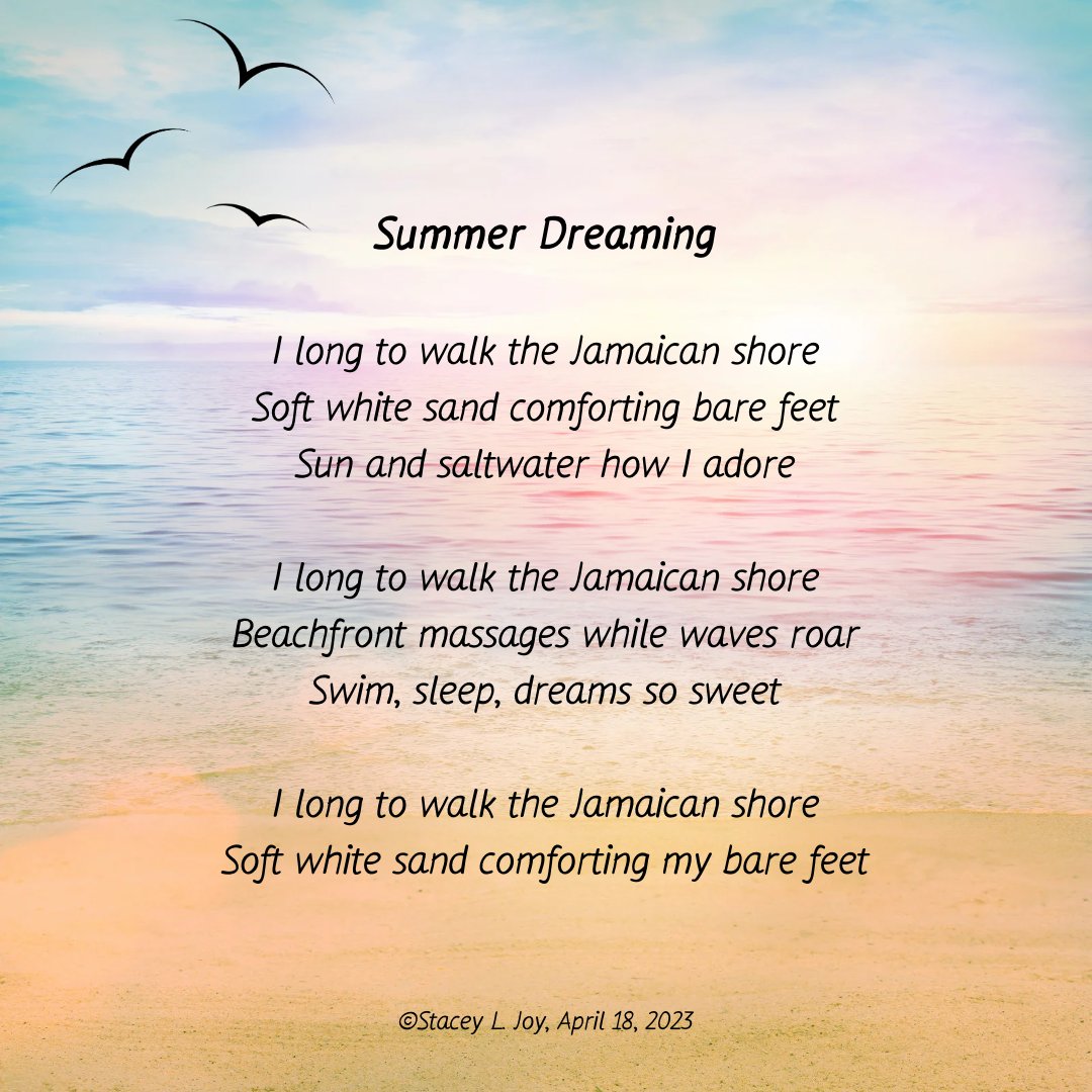 Today's prompt,  write a triolet! I love this form and I love Jamaica. #nationalpoetrymonth #triolet #summer #beachlover #verselove